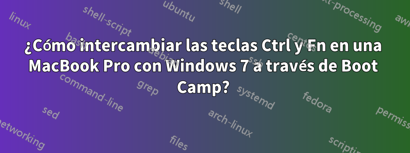 ¿Cómo intercambiar las teclas Ctrl y Fn en una MacBook Pro con Windows 7 a través de Boot Camp?