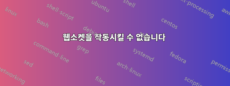 웹소켓을 작동시킬 수 없습니다