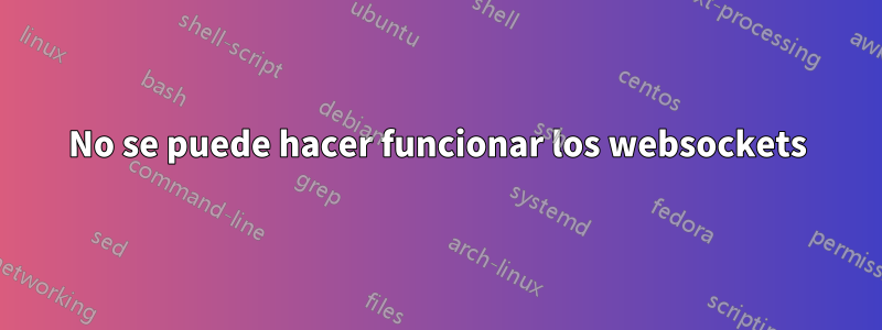 No se puede hacer funcionar los websockets