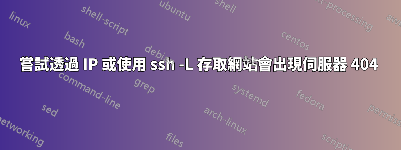 嘗試透過 IP 或使用 ssh -L 存取網站會出現伺服器 404