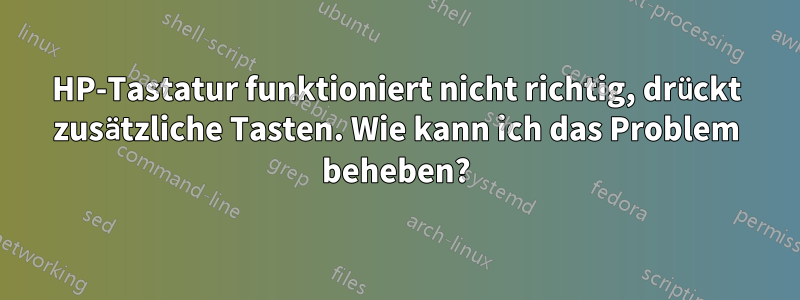 HP-Tastatur funktioniert nicht richtig, drückt zusätzliche Tasten. Wie kann ich das Problem beheben?