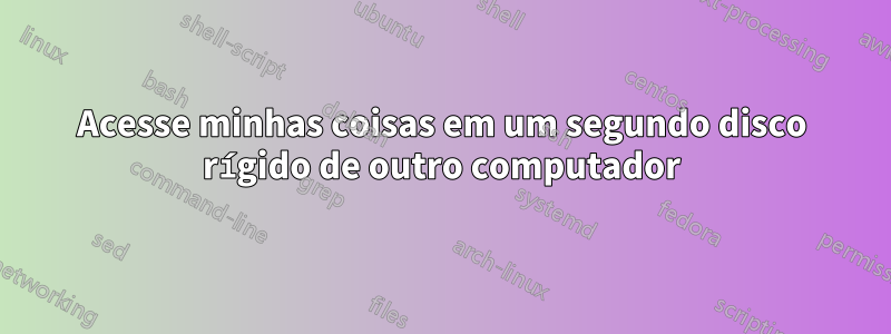 Acesse minhas coisas em um segundo disco rígido de outro computador