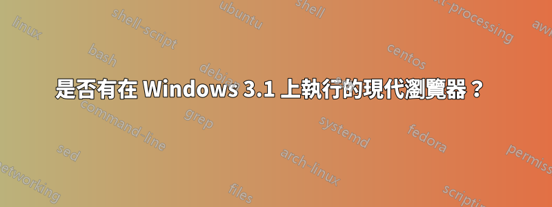 是否有在 Windows 3.1 上執行的現代瀏覽器？ 