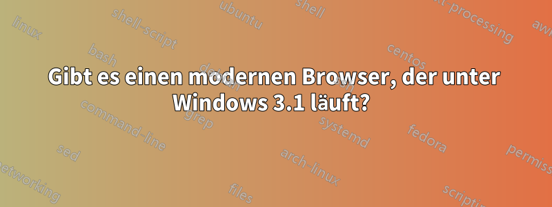 Gibt es einen modernen Browser, der unter Windows 3.1 läuft? 