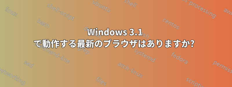 Windows 3.1 で動作する最新のブラウザはありますか? 