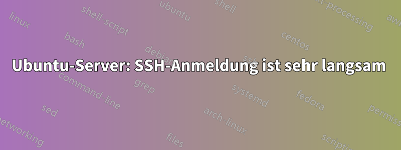 Ubuntu-Server: SSH-Anmeldung ist sehr langsam