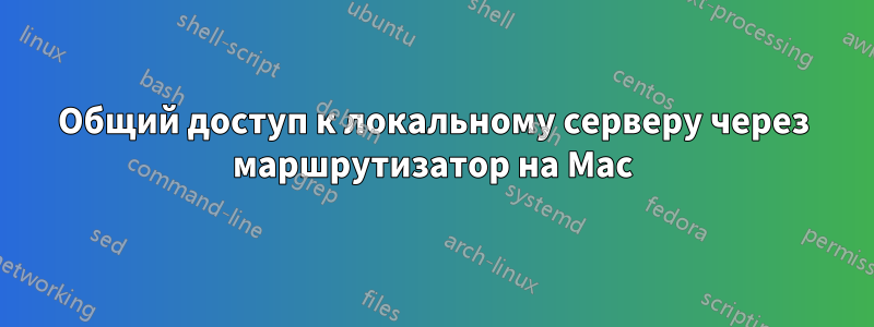 Общий доступ к локальному серверу через маршрутизатор на Mac