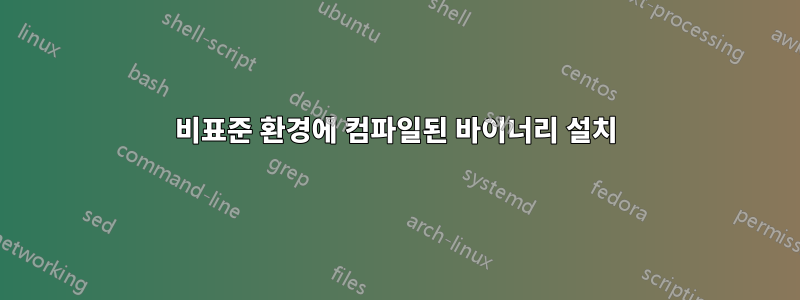 비표준 환경에 컴파일된 바이너리 설치