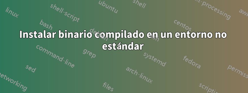 Instalar binario compilado en un entorno no estándar