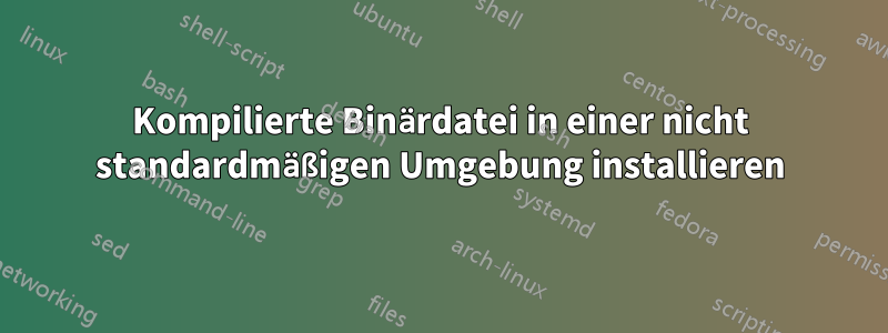 Kompilierte Binärdatei in einer nicht standardmäßigen Umgebung installieren