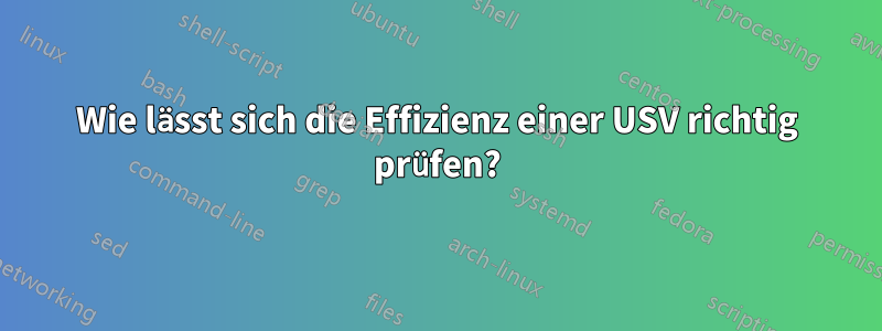 Wie lässt sich die Effizienz einer USV richtig prüfen?