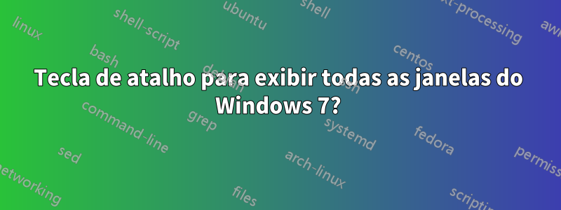 Tecla de atalho para exibir todas as janelas do Windows 7?