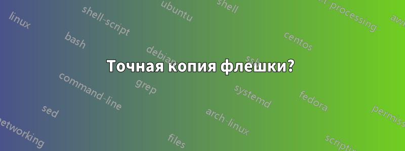 Точная копия флешки?