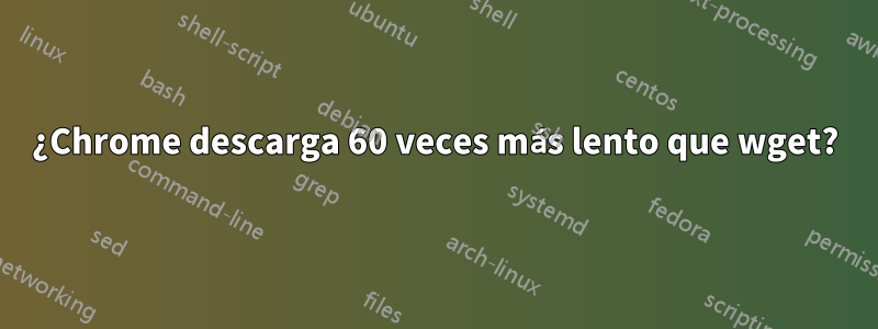 ¿Chrome descarga 60 veces más lento que wget?