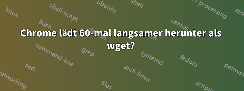 Chrome lädt 60-mal langsamer herunter als wget?