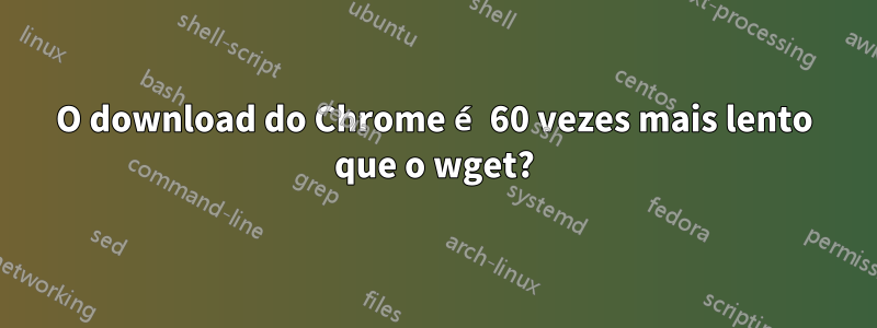 O download do Chrome é 60 vezes mais lento que o wget?