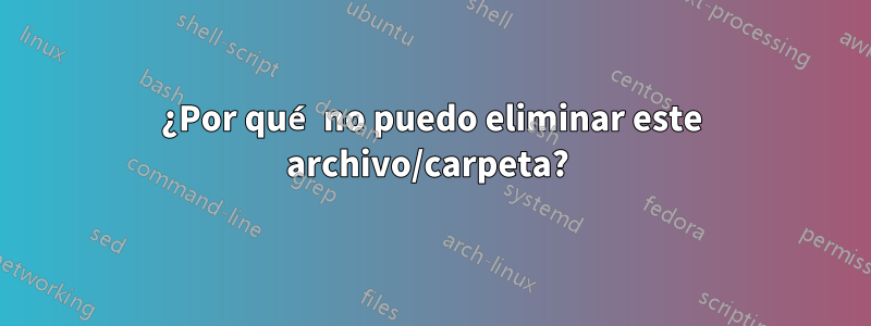 ¿Por qué no puedo eliminar este archivo/carpeta? 