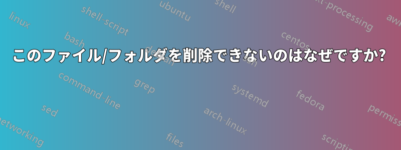 このファイル/フォルダを削除できないのはなぜですか? 