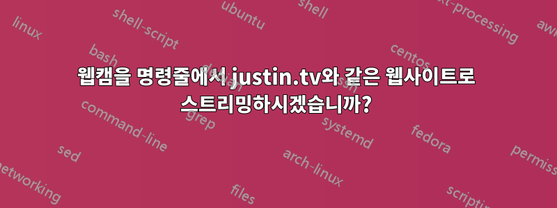 웹캠을 명령줄에서 justin.tv와 같은 웹사이트로 스트리밍하시겠습니까?