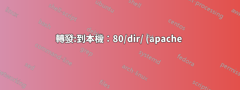 轉發:到本機:80/dir/ (apache)