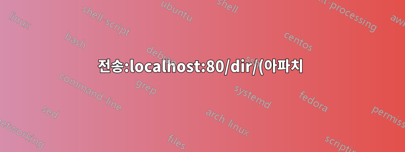 전송:localhost:80/dir/(아파치)