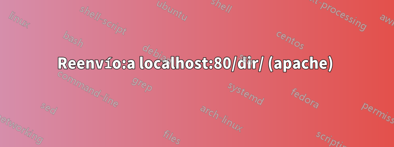 Reenvío:a localhost:80/dir/ (apache)