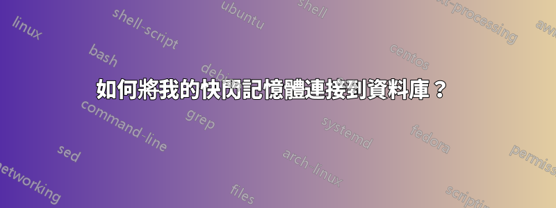 如何將我的快閃記憶體連接到資料庫？ 