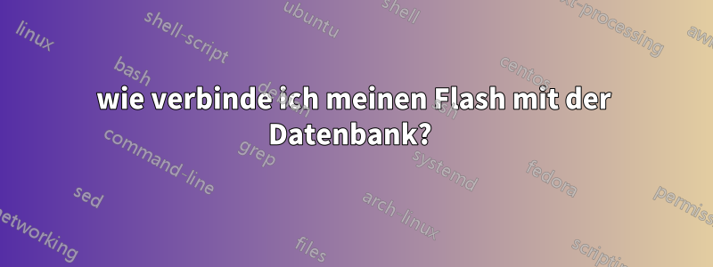 wie verbinde ich meinen Flash mit der Datenbank? 