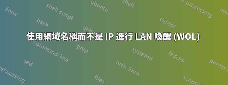 使用網域名稱而不是 IP 進行 LAN 喚醒 (WOL)