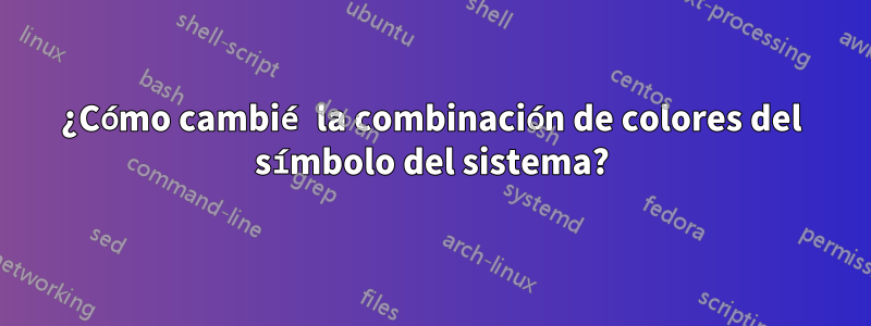 ¿Cómo cambié la combinación de colores del símbolo del sistema?