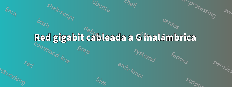 Red gigabit cableada a G inalámbrica