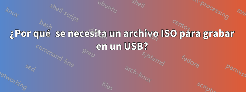 ¿Por qué se necesita un archivo ISO para grabar en un USB?