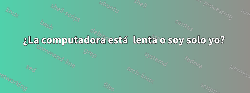 ¿La computadora está lenta o soy solo yo?