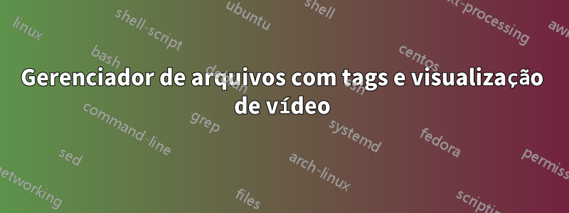 Gerenciador de arquivos com tags e visualização de vídeo