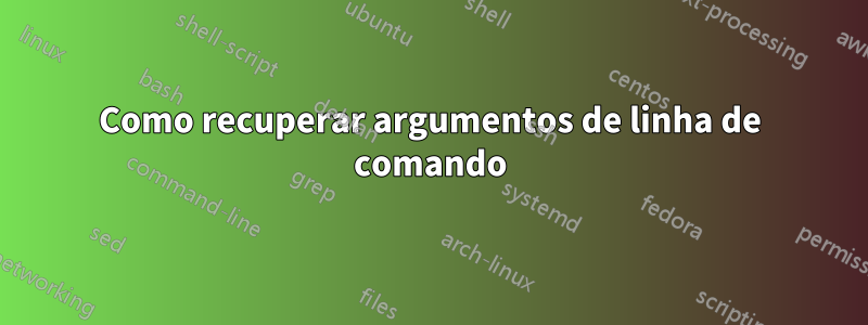 Como recuperar argumentos de linha de comando