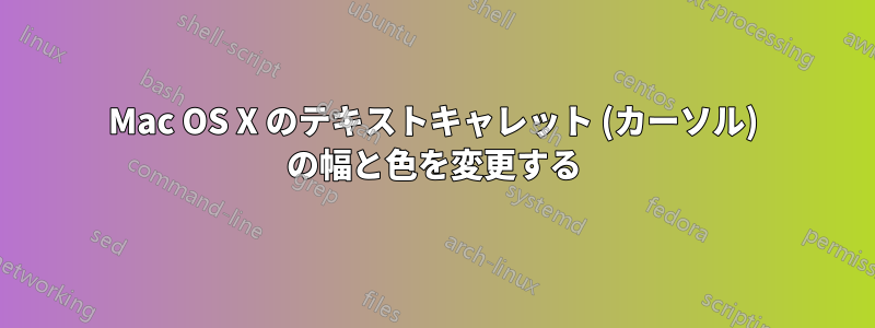 Mac OS X のテキストキャレット (カーソル) の幅と色を変更する