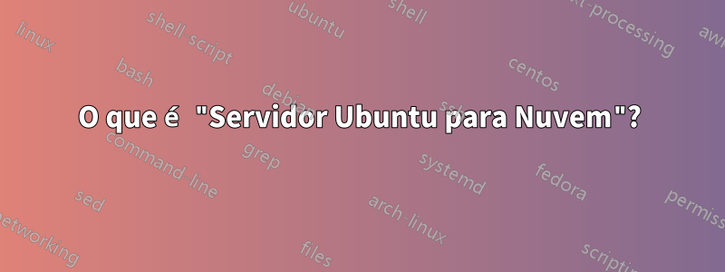 O que é "Servidor Ubuntu para Nuvem"?