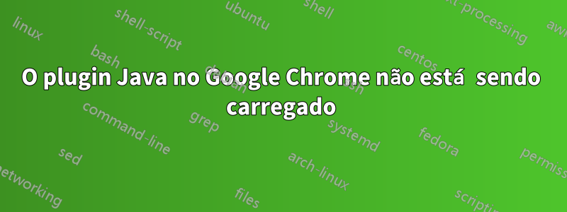 O plugin Java no Google Chrome não está sendo carregado