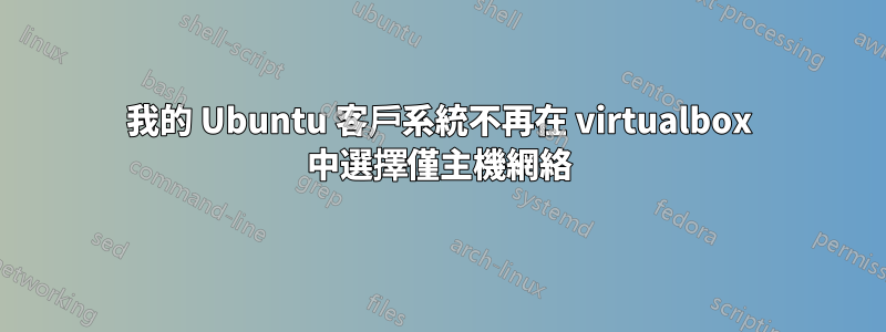 我的 Ubuntu 客戶系統不再在 virtualbox 中選擇僅主機網絡