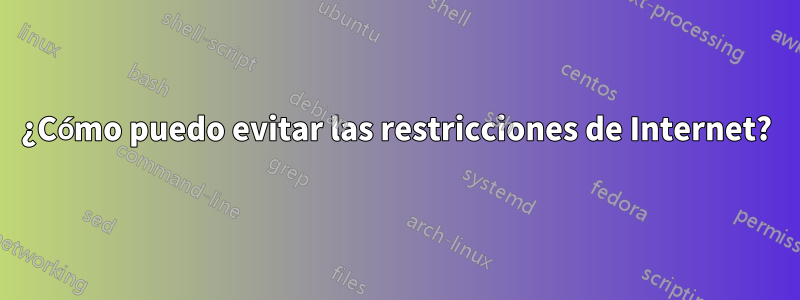 ¿Cómo puedo evitar las restricciones de Internet?