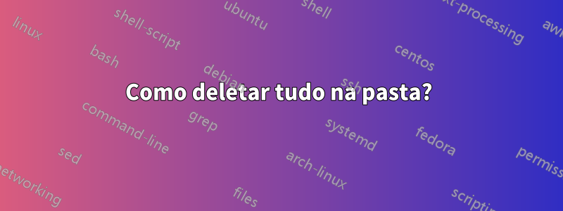 Como deletar tudo na pasta?