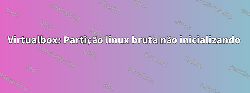 Virtualbox: Partição linux bruta não inicializando