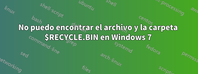 No puedo encontrar el archivo y la carpeta $RECYCLE.BIN en Windows 7