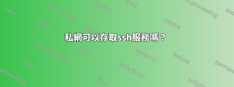 私網可以存取ssh服務嗎？