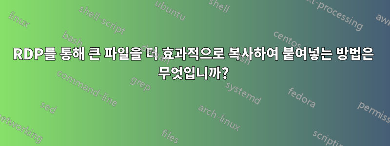 RDP를 통해 큰 파일을 더 효과적으로 복사하여 붙여넣는 방법은 무엇입니까?