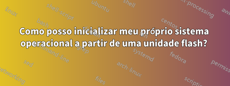 Como posso inicializar meu próprio sistema operacional a partir de uma unidade flash?