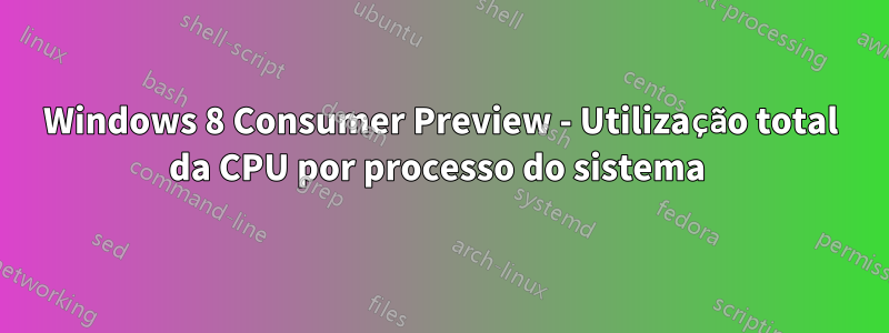 Windows 8 Consumer Preview - Utilização total da CPU por processo do sistema 