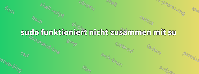 sudo funktioniert nicht zusammen mit su