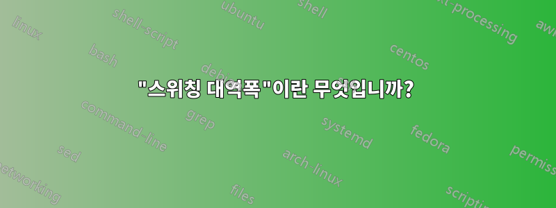 "스위칭 대역폭"이란 무엇입니까?