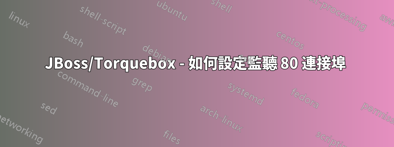 JBoss/Torquebox - 如何設定監聽 80 連接埠